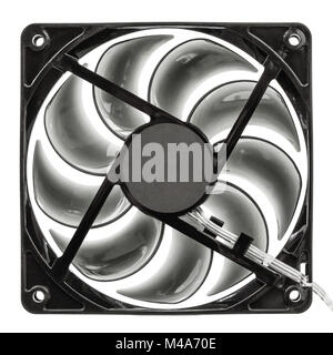 Computer-fan, isoliert auf weißem Hintergrund Stockfoto