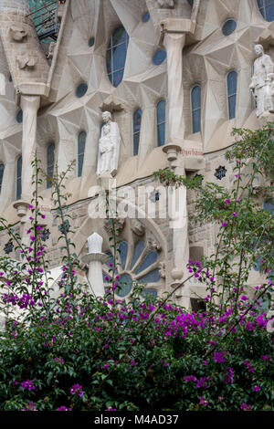 Barcelona, die Kathedrale La Sagrada Familia von A.Gaudi Stockfoto