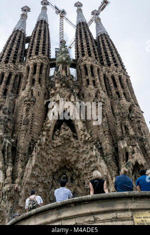 Barcelona, die Kathedrale La Sagrada Familia von A.Gaudi Stockfoto