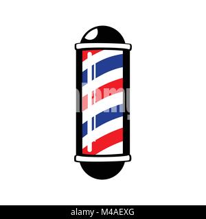 Barber Pole Streifen Symbol Vektorgrafik Abzeichen Design Stock Vektor