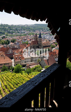 Esslingen, Blick von der Burg Esslingen, Baden-Württemberg, Deutschland Stockfoto
