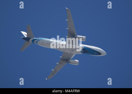 CHIANG MAI, THAILAND - 31. JANUAR 2018: HS-PPO Airbus A320-200 von Bangkok Airway. Von Chiangmai Flughafen Phuket. Stockfoto