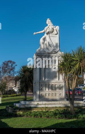 Queen Victoria statue Clifftown Parade, Southend On Sea, mit fehlenden Finger. Stockfoto