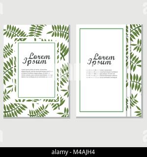Eco Design Broschüre vektor Vorlage. Corporate Plakat mit grünen Blättern. Stock Vektor