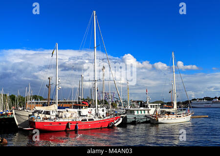 Stockholm/Schweden - vom 05.08.2013 01:Boote andocken von der Djurgården Insel Stockfoto