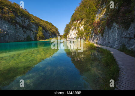 Nationalpark Plitvicer Seen, Kroatien. UNESCO-Weltkulturerbe. Stockfoto