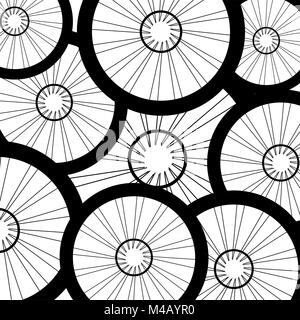 Straßen- und Mountainbike Fahrrad-Räder und Reifen-Muster Stockfoto