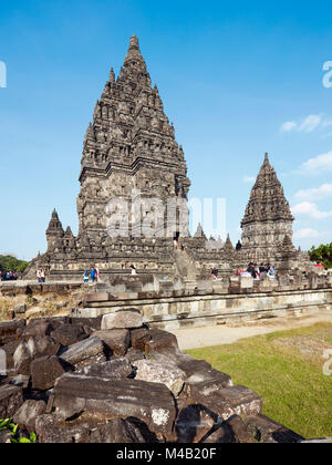 Hindu Tempel Prambanan Compound. Spezielle Region Yogyakarta, Java, Indonesien. Stockfoto