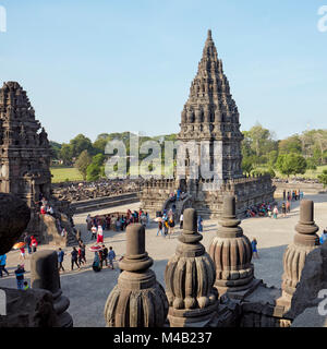 Hindu Tempel Prambanan Compound. Spezielle Region Yogyakarta, Java, Indonesien. Stockfoto