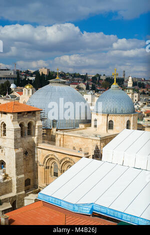 Grabeskirche Kirche Dome in Jerusalem. Stockfoto