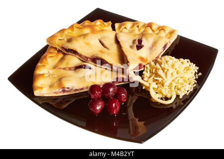 Pie isoliert auf weißem Stockfoto