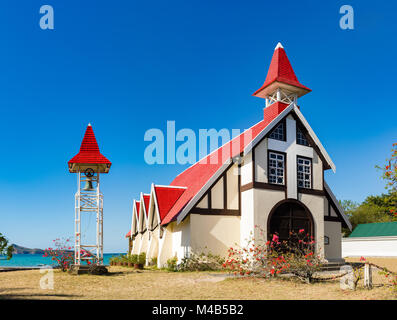 Notre Dame Auxiliatrice Kirche in Cap Malheureux. Stockfoto