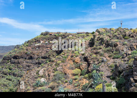 Auf der Oberseite des Barranco de Argaga auf La Gomera Stockfoto