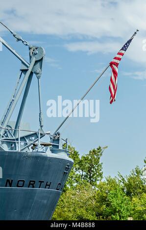 Closeup Details des Krieges bereit Artillerie Schlachtschiff Stockfoto