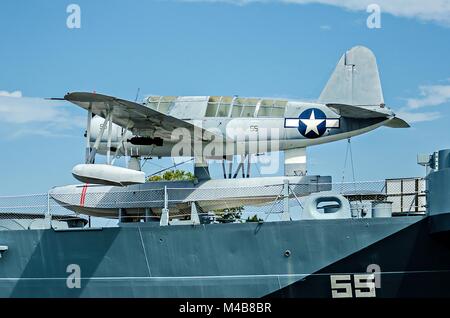 Closeup Details des Krieges bereit Artillerie Schlachtschiff Stockfoto