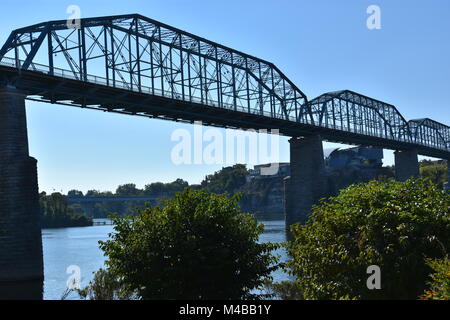 Walnut Street Bridge in Chattanooga, Tennessee Stockfoto