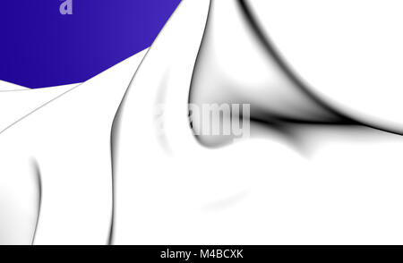 3D-Flagge von San Sebastian Stockfoto