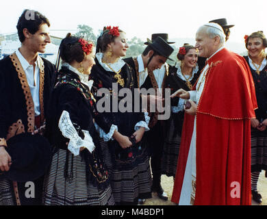 Reise nach Spanien von Papst Johannes Paul II., 31.Oktober/9. November 1982 Stockfoto