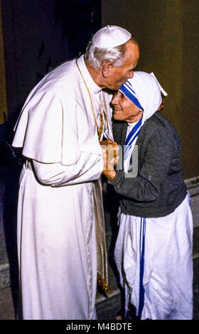 St. Johannes Paul II. und Mutter Theresa von Kalkutta Stockfoto