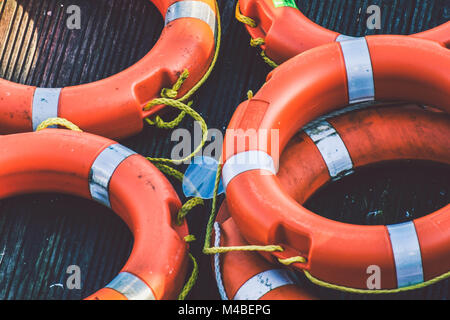 Orange rettungsgürtel Stockfoto