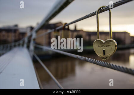 Ein Schloss als Symbol der Liebe Stockfoto