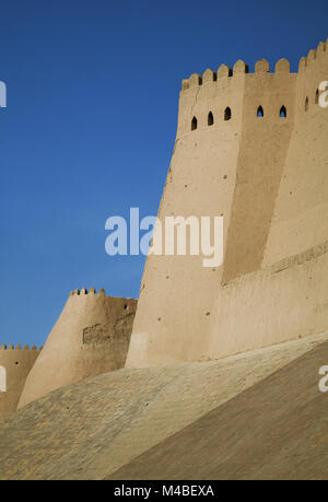 Itchan Kala Mauern - Altstadt von Chiwa in Usbekistan Stockfoto