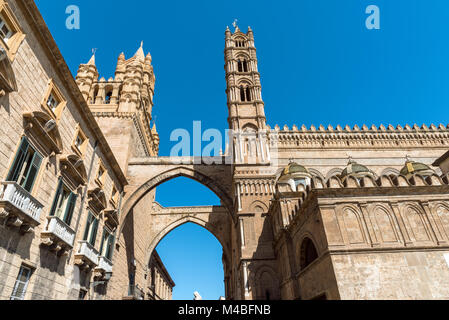 Teil der Kathedrale von Palermo in Sizilien, Italien Stockfoto