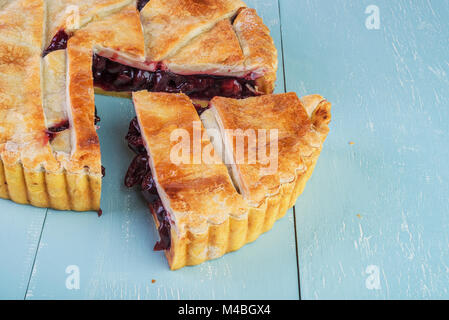 Frischen Kirschkuchen Stockfoto