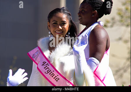 NCSS Staaten Kirschblüte Prinzessinnen während der Parade in Washington DC Stockfoto