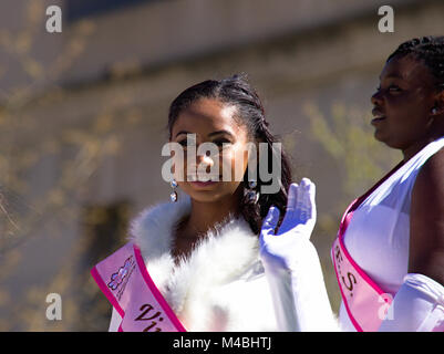 NCSS Staaten Kirschblüte Prinzessinnen während der Parade in Washington DC Stockfoto