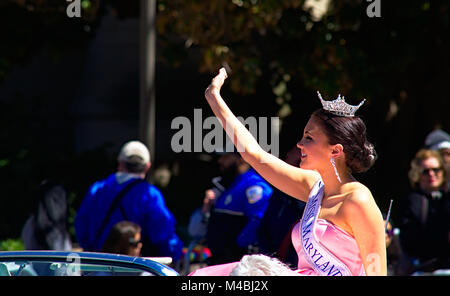 Hannah Brauer Miss Maryland 2016 in Cherry Blossom Parade Stockfoto