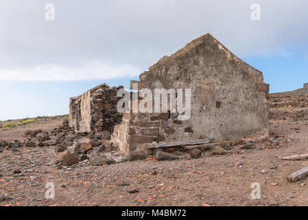 Zusammengebrochen Steinhaus auf La Gomera Stockfoto