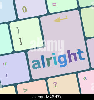 Computer-Tastatur-Taste mit Wort gut drauf Stockfoto