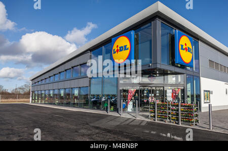 Lidl store, Junction Road, Stockton-on-Tees, England, Großbritannien Stockfoto