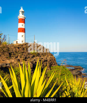 Pointe aux Höhlen auch als Albion Leuchtturm bekannt Stockfoto