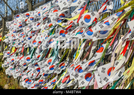 Die koreanische Demilitarisierte Zone oder DMZ, trennt Nord- und Südkorea. Stockfoto