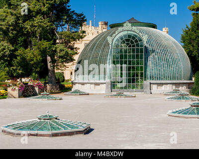 Orangerie im ehemaligen Liechtenstein Sommerresidenz, Lednice-Valtice Areal, Südmähren, Tschechische Republik, Europa Stockfoto