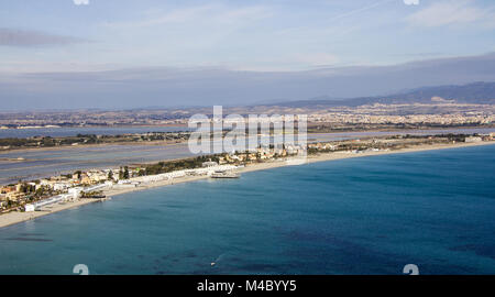 Poetto Strand von Cagliari Stockfoto