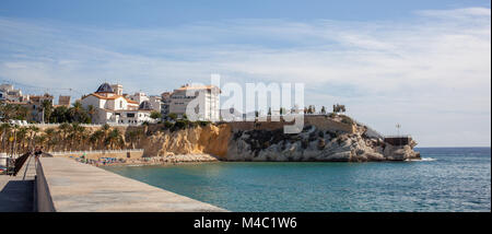 Schönes Haus Gebäude an der spanischen Landschaft. Stockfoto