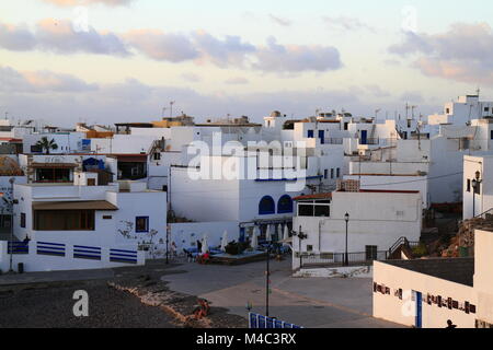 Street View in El Cotillo auf Fuerteventura, Spanien Stockfoto