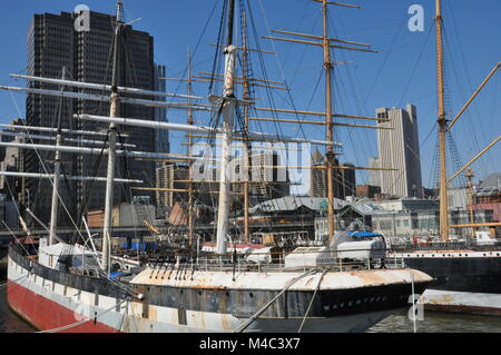 Die wavertree in South Street Seaport in New York City Stockfoto