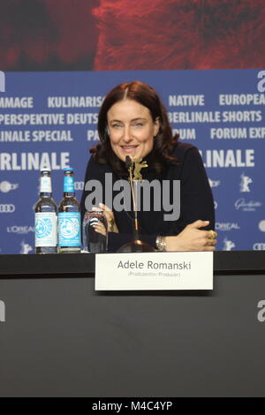 Berlin, Deutschland. 15 Feb, 2018. Pressekonferenz im Grand Hyatt Hotel in Berlin/Deutschland für "Isle of Dogs" (Film) durch die 68. Berlinale (International Film Festival). Mit: Wes Anderson, Tilda Swinton, Bryan Cranston, Koyu Rankin, Liev Schreiber, Greta Gerwig, Bill Murray, Jeff Goldblum, Bob Balaban, Courtney B. Vance, Kunichi Nomura, Wo: Berlin/Deutschland, Wann: 15. Februar 2018. Credit: Tahsin Ogan/Alamy leben Nachrichten Stockfoto