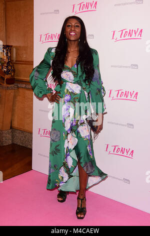 London, Großbritannien. 15 Feb, 2018. Perri Shakes-Drayton die Teilnahme an der BRITISCHEN Premiere von ICH, TONYA im Curzon Mayfair London Donnerstag 15 Februar 2018 Credit: Peter Phillips/Alamy leben Nachrichten Stockfoto