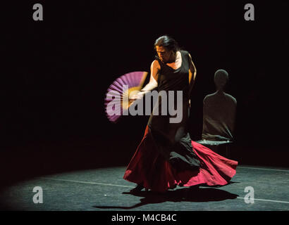 London, UK, 15. Februar 2018 - Maria Pagés Compania präsentieren Yo Carmen in Sadler's Wells Theater als Teil des Flamenco Festival London. Credit: Danilo Moroni/Alamy leben Nachrichten Stockfoto