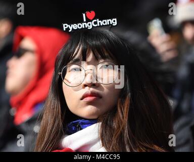 Pyeongchang, Südkorea. 16. Februar, 2018. Mens Skelett Kredit: Sport in Bildern/Alamy leben Nachrichten Stockfoto