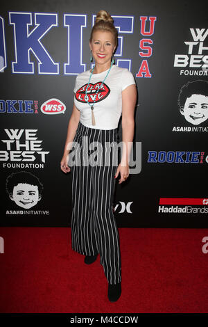 Los Angeles, Ca, USA. 15 Feb, 2018. Jodie Sweetin am 2018 Rookie USA Fashion Show an Milch in Los Angeles, Kalifornien am 15. Februar 2018. Credit: Faye Sadou/Medien Punch/Alamy leben Nachrichten Stockfoto