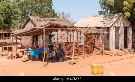 Armen ländlichen Dorf, Südliche Madagaskar Stockfoto