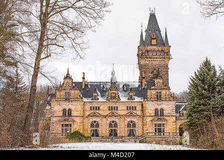 Jagdschloss Hummelshain im Winter III Stockfoto