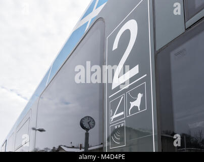 Regionalzug der Deutschen Bahn modernisiert Stockfoto