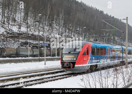 Regionalzug der Deutschen Bahn modernisiert Stockfoto